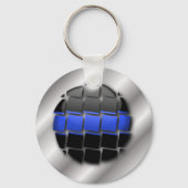 Porte-clés Ligne bleue mince (Verso)