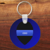 Porte-clés Ligne bleue mince (Verso)