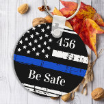 Porte-clés Ligne Bleue Mince Numéro d'insigne personnalisé Po<br><div class="desc">Porte - clé personnalisé de la Ligne Bleue Mince pour les policiers et les forces de l'ordre. Personnalisez avec le numéro d'insigne de l'officier. Ce porte - clé de police personnalisé est parfait pour les cadeaux de fin d'études à des officiers nouvellement diplômés, ou des cadeaux de département de police....</div>