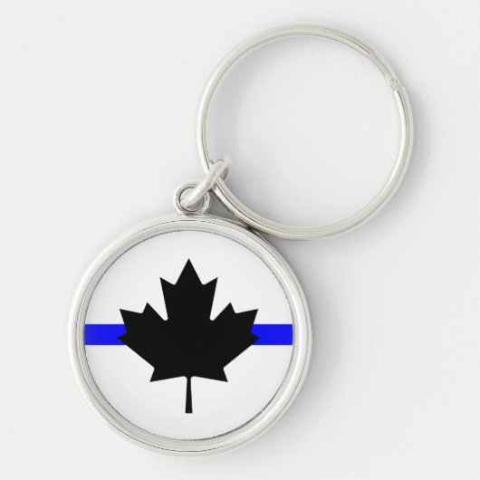 Porte-clés Ligne bleue mince - version Canada (Devant)