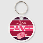 Porte-clés Ligne danse Love Cowboyhat rose (Verso)