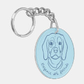 Porte-clés Ligne de Beagle, Élégance avec Attitude (Devant gauche)