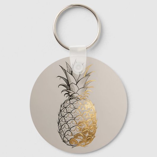 Porte-clés Ligne de l'ananas doré (Recto)