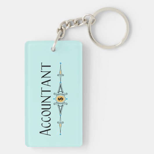 Porte-clés Ligne décorative comptable (Dos)