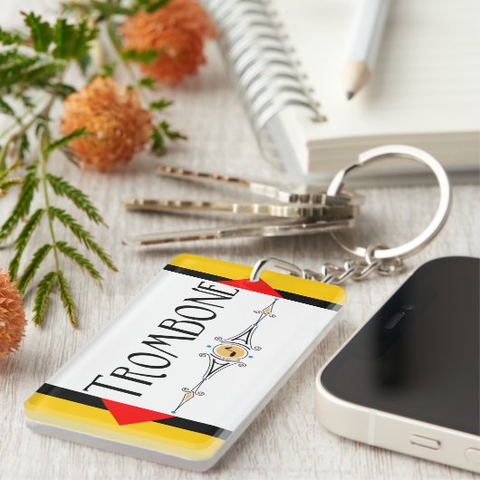 Porte-clés Ligne décorative Trombone (Devant droit)