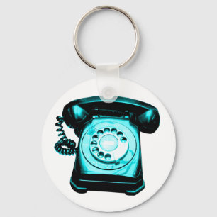 Porte-clés Ligne directe cyan