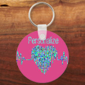 Porte-clés Ligne EKG coeur médical (Recto)