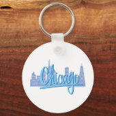 Porte-clés Ligne Skyline de Chicago Windy City (Recto)
