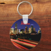 Porte-clés Ligne Skyline de Houston Texas City (Recto)
