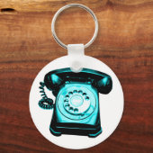 Porte-clés Ligne téléphonique Cyan (Recto)