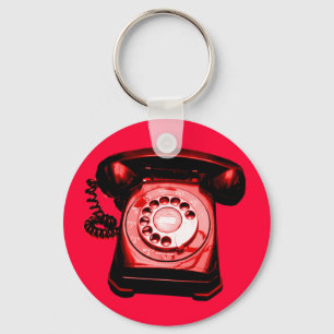 Porte-clés Ligne téléphonique rouge