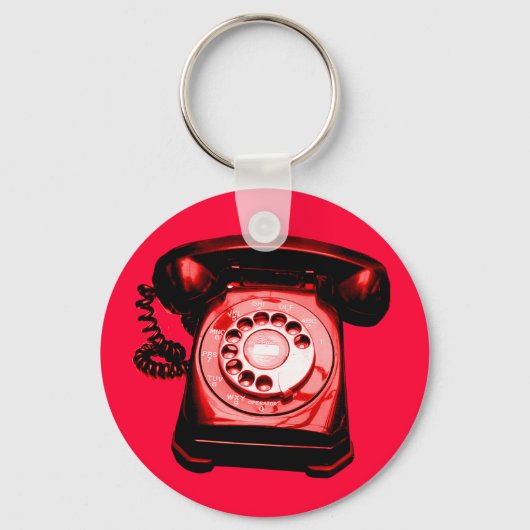 Porte-clés Ligne téléphonique rouge (Recto)