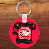 Porte-clés Ligne téléphonique rouge (Recto)