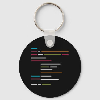 Porte-clés Lignes de code en mode foncé pour les amateurs de 