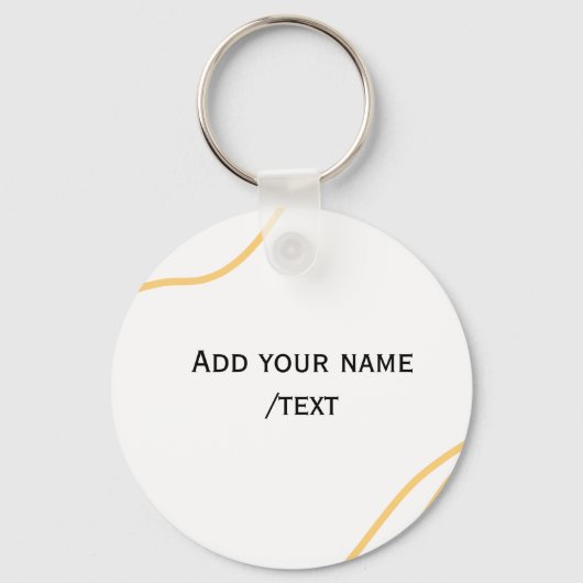 Porte-clés lignes de texte de message de nom de bordure espag (Recto)