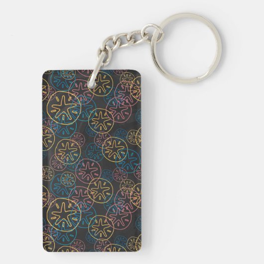 Porte-clés Lignes Dollar de Sable Rouge Jaune Bleu (Dos)