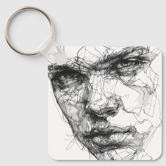 Porte-clés Lignes d'un regard fracturé (Recto)