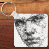Porte-clés Lignes d'un regard fracturé (Recto)