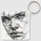 Porte-clés Lignes d'un regard fracturé (Dos)
