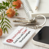 Porte-clés Lignes porte - clé (blanc) (Devant droit)