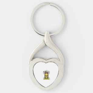 Porte-clés Ligue de softball père fille design vectoriel vint