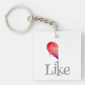 Porte-clés Like - half heart (Devant)