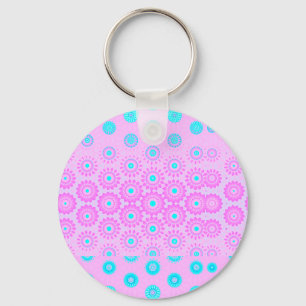 Porte-clés Lilac, bleu ciel et fleurs roses
