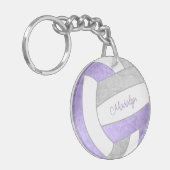 Porte-clés lilac violet gris personnalisé nom volleyball cade (Devant gauche)