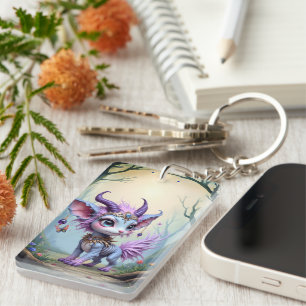 Porte-clés Lilac Whisper – Gardien de la Forêt Enchantée.