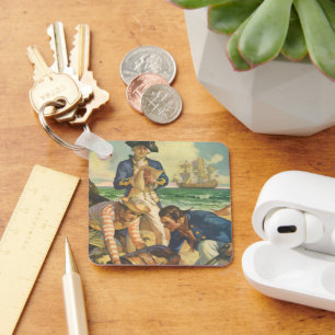 Porte-clés L'île au trésor, Vintage conte de fées pirates