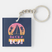 Porte-clés L'île isolée - je suis sur un bateau (Dos)