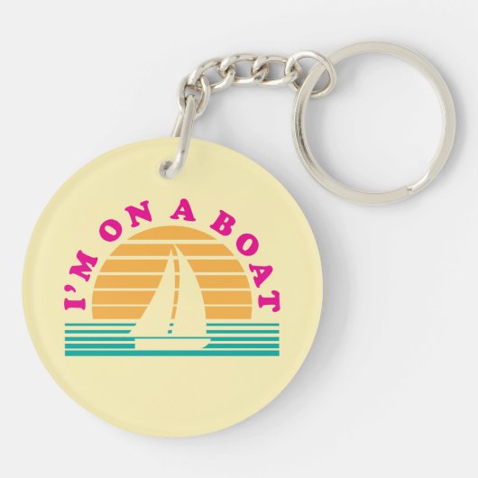 Porte-clés L'île isolée sur un bateau (Dos)