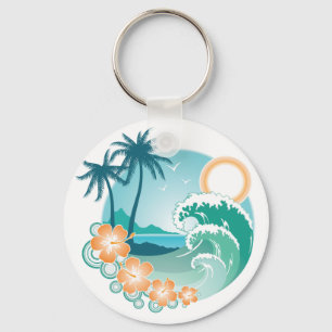 Porte-clés L'île tropicale