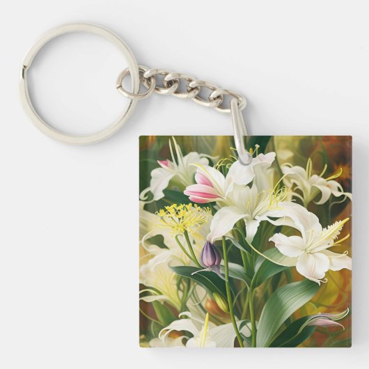 Porte-clés Lilies blanches (Devant)