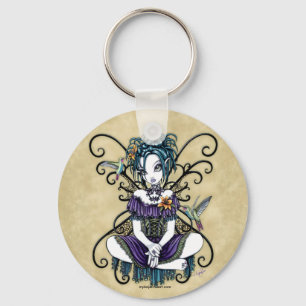 Porte-clés "Lillian" Gothique Hummingbird Fairy Art Porte - c