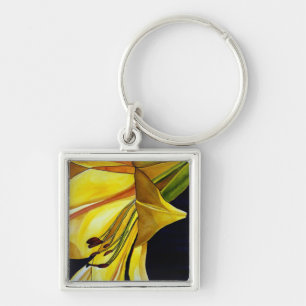 Porte-clés l'illustration originale du lys Yellow Golden Sple