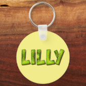 Porte-clés Lilly Name Kiwi Design (Recto)