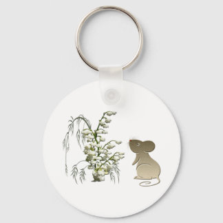 Porte-clés Lily de la Vallée et l'art de la souris mignonne