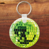 Porte-clés Lime Green Disco Disco Ball (Recto)