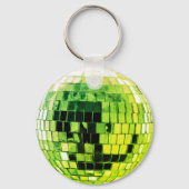 Porte-clés Lime Green Disco Disco Ball (Verso)