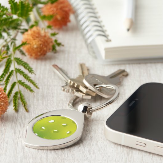 Porte-clés Lime vert vrai pickleball  (Côté )