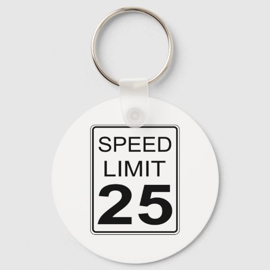 Porte-clés Limite de vitesse (Recto)