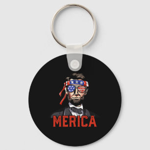 Porte-clés Lincoln 4 juillet Merica Abe Boys Hommes Femmes Am
