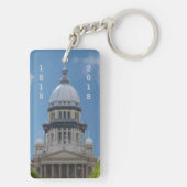 Porte-clés Lincoln Illinois Capitol Bicentennial (Dos)