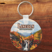 Porte-clés Lincoln New Hampshire Franconia Falls Automne (Verso)