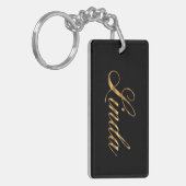 Porte-clés Linda gold Design Lettering (Devant gauche)