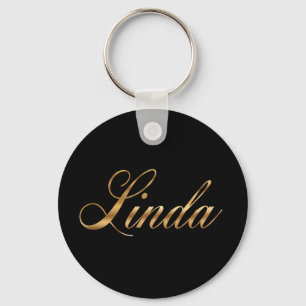Porte-clés Linda gold Design Lettering
