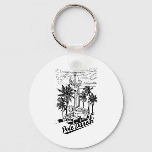 Porte-clés Lineman Le Dancin' Electrician Gift For Men Husban (Recto)