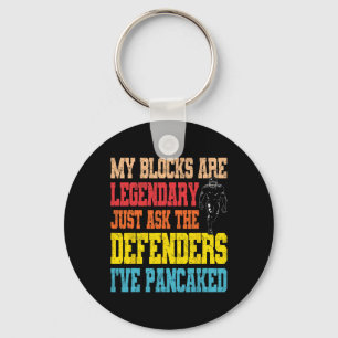 Porte-clés Lineman Legendake Blocks Funny Football Pl