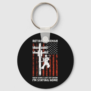 Porte-clés Lineman Retraite 4 juillet drôle Novelty Man W
